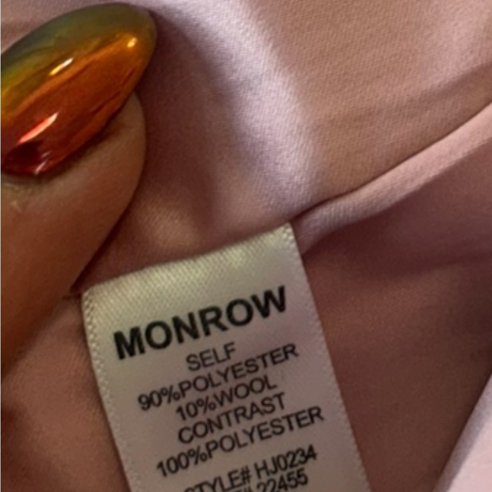 Monrow Pink and Cream Plaid Jacket - Picture 5 of 11